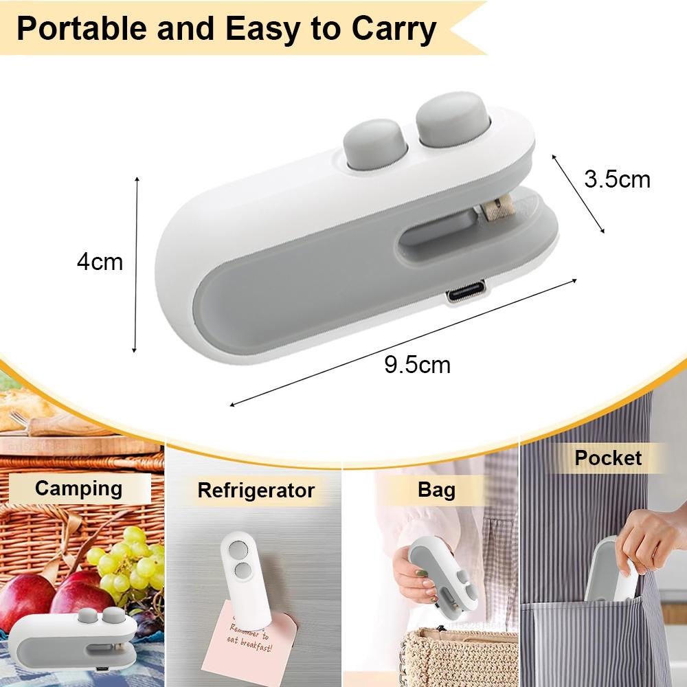 Mini Heat Bag Sealing Machine Portable Plastic Bag Sealer Handheld Mini Heat Sealer Food Packaging Plastic Bag Sealing Machine