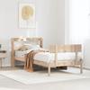 VidaXL Bed Frame with Headboard 90x200 Cm Solid Pine Wood, Bed, Bedroom Furniture, Wooden Bed, Bed 3306613