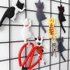 Милая кошка Стикер-магнит на холодильник, Крючок-магнит, Мультяшный дизайн кошки, Гибкий хвост для ключей, заметок, Pos-магнитов, Магнитный стикер для холодильника