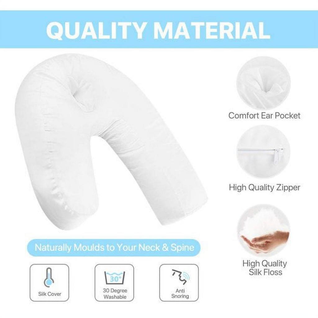 Дополнительная подушка для бокового сна, Подушка для бокового сна, U-образная подушка, Подушка для поясницы, Вакуумная упаковка для сна