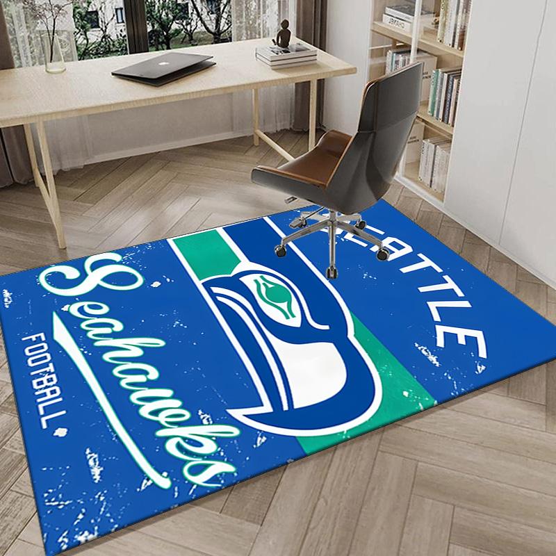Коврик с командным духом Seahawks для офиса, коврик под кресло, декоративный ковер, коврик для гостиной, большой размер, подарки для фанатов, рождественские подарки