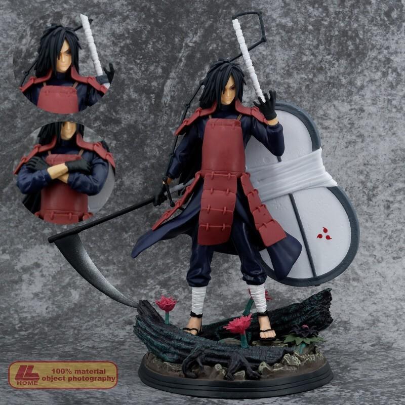 Anime Ninja Shippuden Uchiha Madara Circular Fan Battle Figure Statue Toy Gift
