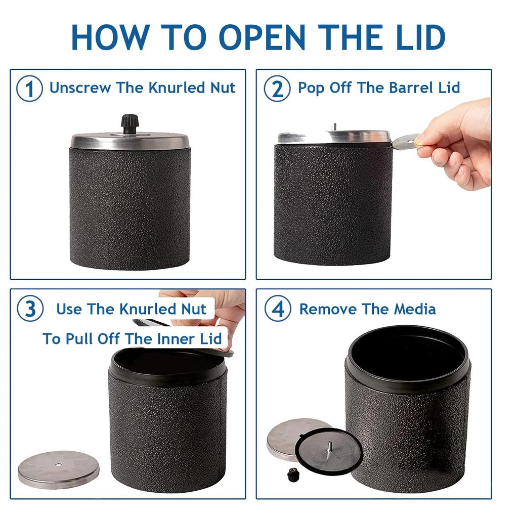 Hobby Rock Tumbler Machine - Single Drum Jewelry Polisher (Single Barrel) Mini Ring Polishing Machine