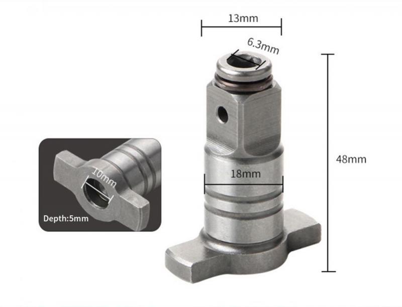 Адаптер для электрического гайковерта Многофункциональный квадратный вал с Т-образной головкой Электрический бесщеточный ударный гайковерт Вал Аксессуар для электроинструмента
