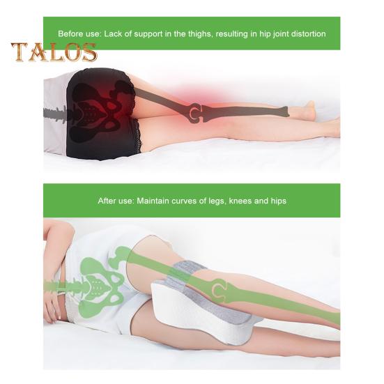 Подушка для ног Comfort Knee для спящих на боку, подушка для ног из пены с эффектом памяти для облегчения боли в спине и пояснице, эргономичная подушка для ног с регулируемым ремнем