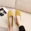 Shoes of Women  Fashion Knitted Mesh Breathable Ladies Loafers Comfort Square Toe Casual Flats Zapatos De Mujer 2024