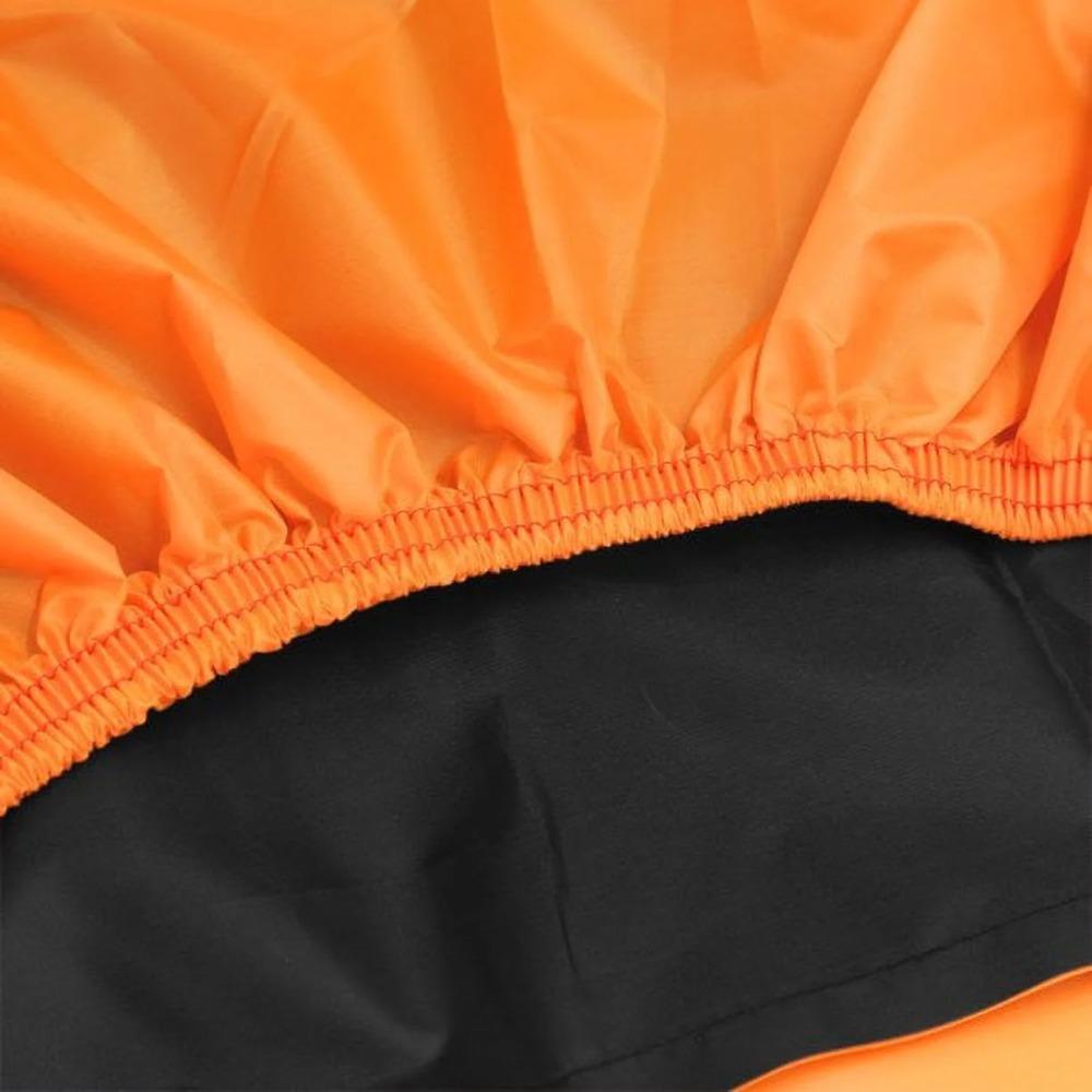 Motorcycle Cover XXXL Black and Orange Waterproof, Suitable for Harley-Davidson (1 piece)