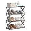 Стойка для хранения обуви Съемная 4-х ярусная устойчивая конструкция большой емкости Шкаф Полка для обуви в прихожей Органайзер для обуви в спальне Отдельно стоящий держатель для обуви