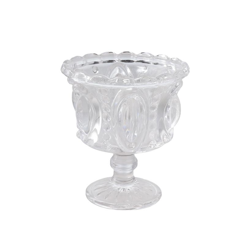 1 шт., модный десертный стакан для мороженого, йогурта, пудинга, мусса, десертная миска, сервировочное блюдо, стеклянная чашка для парфе на высокой ножке, элегантная 11,6x10 см