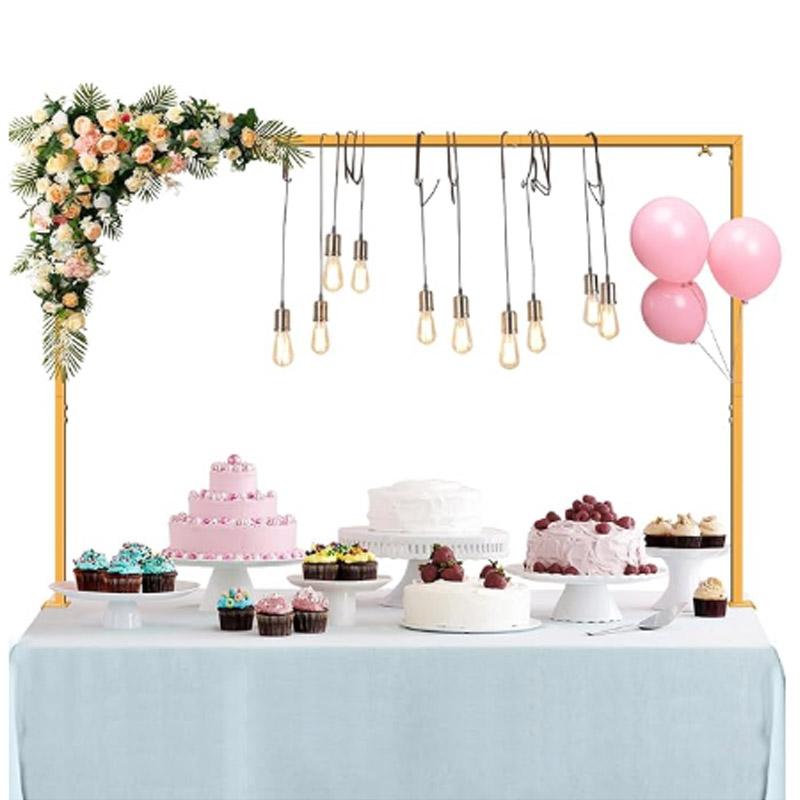 Настольная стойка для удочек с зажимами Черная Золотая Настольная арочная стойка для Свадьбы Вечеринки по случаю Дня рождения Хэллоуина Рождества Подвесной декор