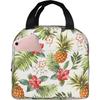 Hawaiian Tropical Pineapple Lunch Bags for Women Insulated Lunch Box Cooler Thermal Tote Bag for Work School Hiking Picnic
