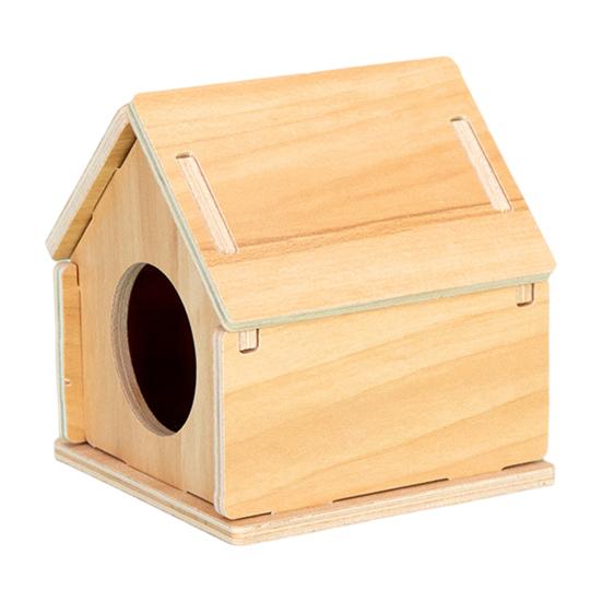 Вилла для хомяков, двухслойная безвредная игрушка для домашних животных, карликовые хомяки из цельного дерева, альпинистская игровая хижина, жевательная игрушка для дома