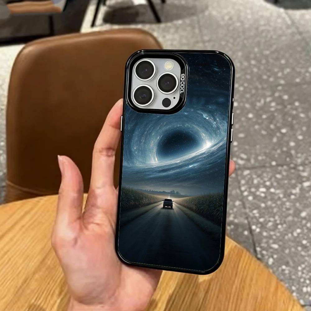 Sci-Fi Film I-Interstellar movie Phone Case For iPhone17,16,15,14,13,12,11 Plus,Pro Max Colored Silver Plated Inside Cover
