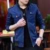 Men's Jacket Korean Version Trendy Stand-up Collar Spring and Autumn Thickened Denim Tooling Pure Cotton Jacket On Clothes