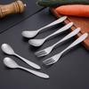 Environmental Outdoor Camping Fork Portable Light Titanium Cookware Titanium Spoon  Outdoor Tool