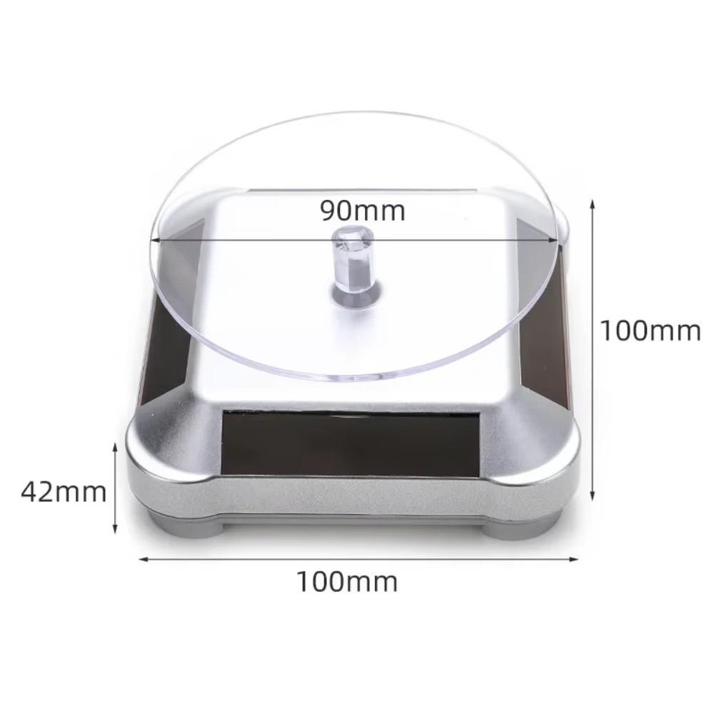 360 Rotating Solar Showcase LED Light Rotating Display Stand Viewing Jewelry