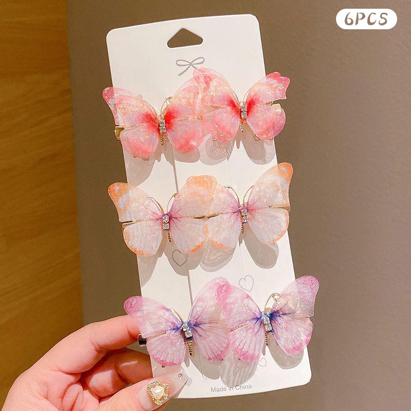 Заколки-бабочки, заколки для волос для девочек, заколки-бабочки, женское милое украшение для волос, радужный головной убор, модные аксессуары для волос