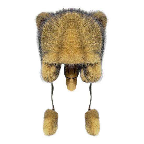 1/2 шт. Женская зимняя шапка с толстым искусственным мехом, украшением в виде ушей и хвоста, мультяшный енот, однотонная, ветрозащитная шапка для защиты ушей для катания на лыжах, сноуборде, походов