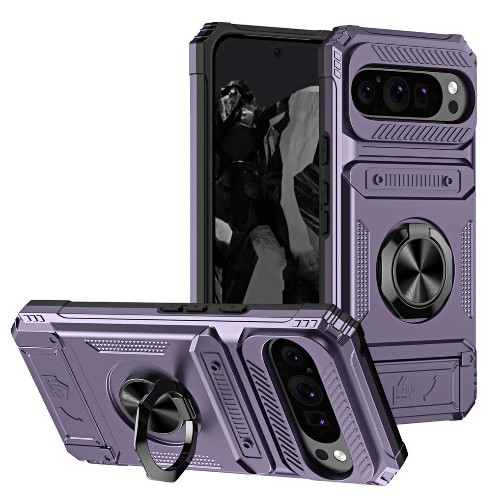 Чехол для Google Pixel 10 Pro XL 9 Pro XL с магнитной вращающейся подставкой-кольцом, усиленная защита от падений, чехол-кошелек