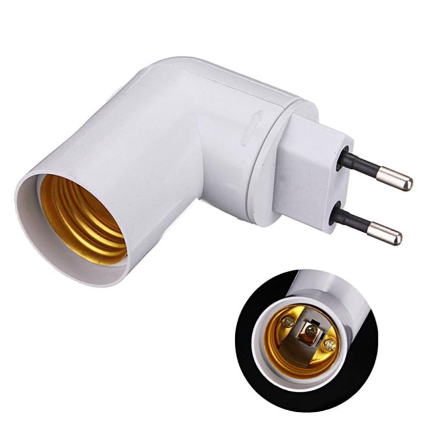 1 Pc EU Plug To E27 Light Lamp Bulb Adapter Converter with ON/OFF Button