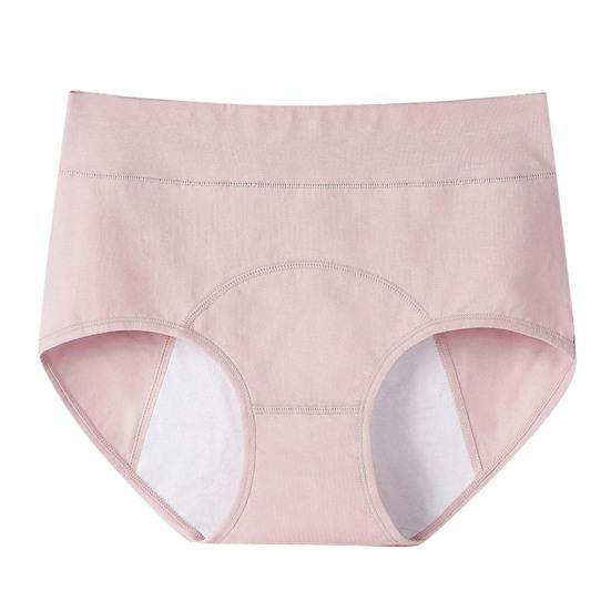 Женские трусики однотонные, большого размера, с высокой талией, бесшовные, эластичные, для предотвращения месячных