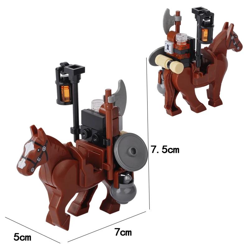 MOC Средневековый Город Строительный Блок Кухня Дом Мебель Спальня Столовая Фигурки Солдат Шлем Сборка Кирпичи для Скота Игрушки