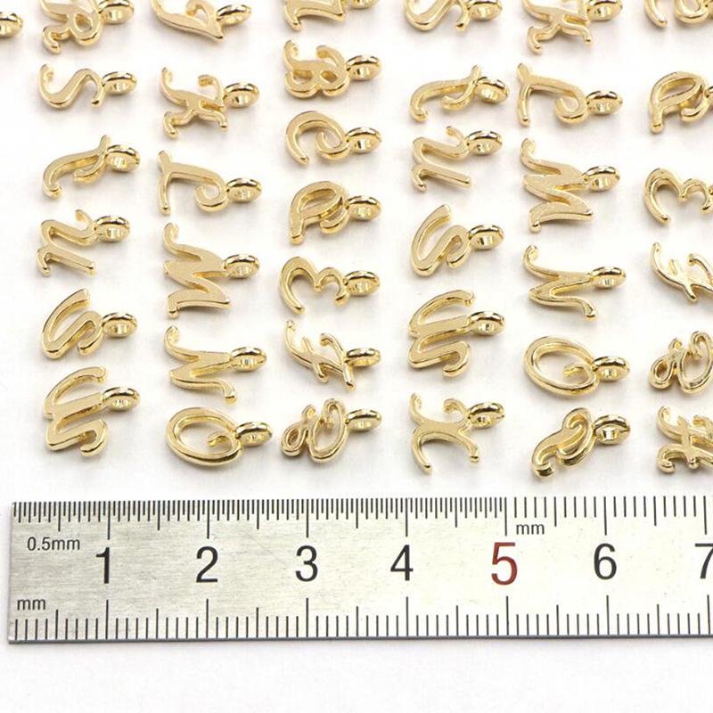 26шт золотые буквы алфавита А-Я подвески кулон Diy аксессуары для изготовления ювелирных изделий