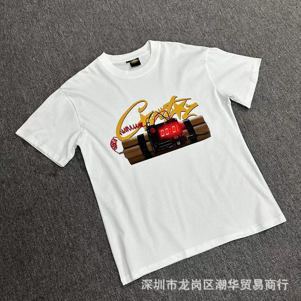 Cross-border Corteiz tide brand Alcatraz summer retro printing men's and women's trend loose casual short-sleeved T-shirt