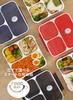 Foodman Bento Can be carried Slim Bento Clear Double Secured with CB DSK Box, upright, Box, 800ml, Red, Leak-resistant, sealing, 4-point lock, Japan,