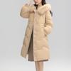Yaya Women's Fox Fur Collar Thickened Long Down Jacket
