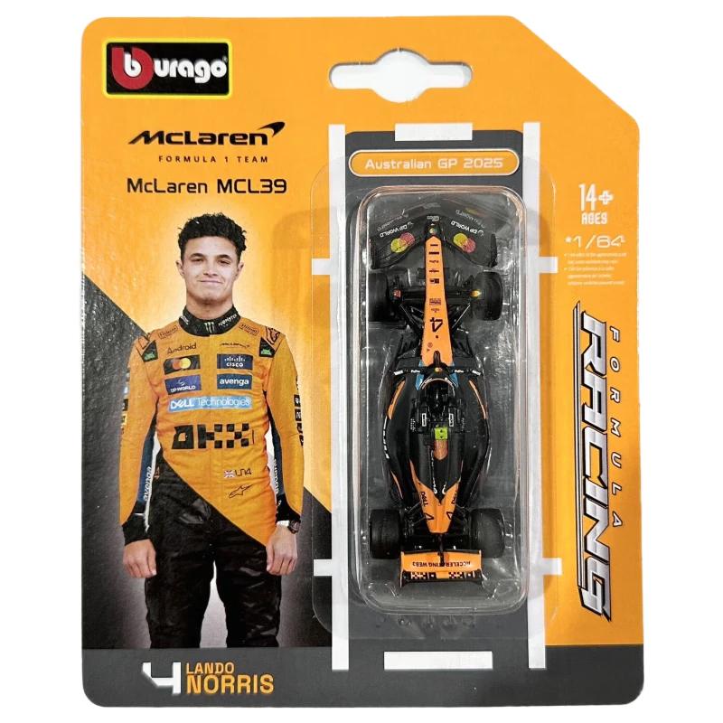 YRS3 Bburago Новое поступление 1:64 Модель гоночного автомобиля Формулы-1 Red Bull RB21 Ferrari Mercedes McLaren Коллекционный подарок