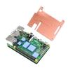 Медный радиатор для корпуса Raspberry Pi 4 Пассивный охлаждающий комплект для бесшумной работы в сценариях DIY-электроники