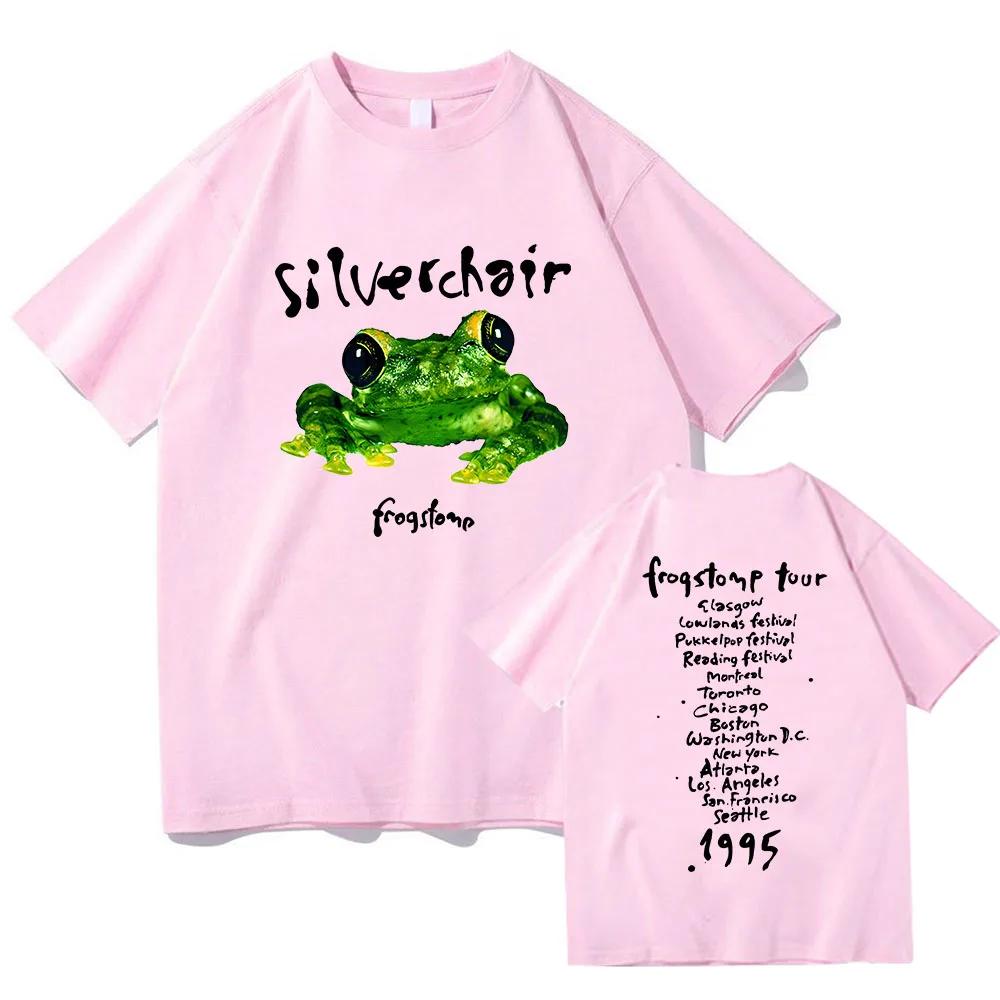 Футболки Silverchair Frogstomp 1995 с коротким рукавом для женщин/мужчин, хлопковая футболка в стиле хип-хоп, летняя повседневная готическая футболка унисекс