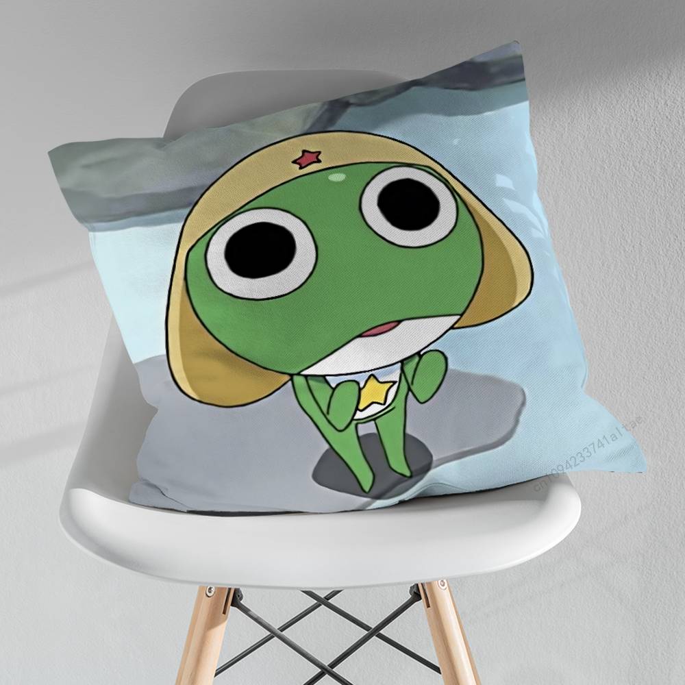 GGunsou FFrog KKeroro Pillowcase for Sofa Room Office Decor Printing  Merchandise AllMatch Cushion Cover