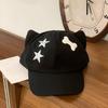 Кепка бейсболка Y2k с кошачьими ушками, милая кепка с козырьком, модная кепка со звездой, уличная одежда