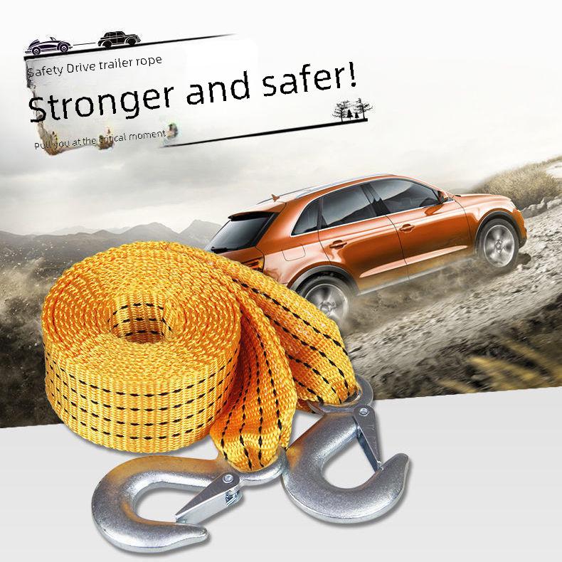 Сверхпрочный буксировочный трос с крюком Eagle Hook — варианты 3 м, 4 м, 5 м, двухслойный, надежное сцепление для внедорожников