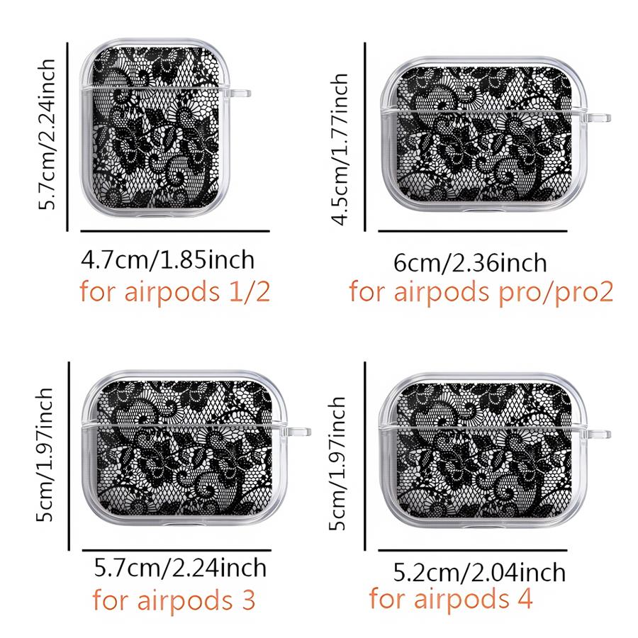 Прозрачные чехлы для наушников Чехол-обложка Для Airpods Pro3 4 Pro 1 Pro2 3 2 Узор «Тычинки цветов»
