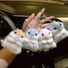Cute Hamster Key Chain Stall Doll Pendant Ornament Car Accessories Interior Crative Adorns Decor Plush Key Rings Key Case of Car
