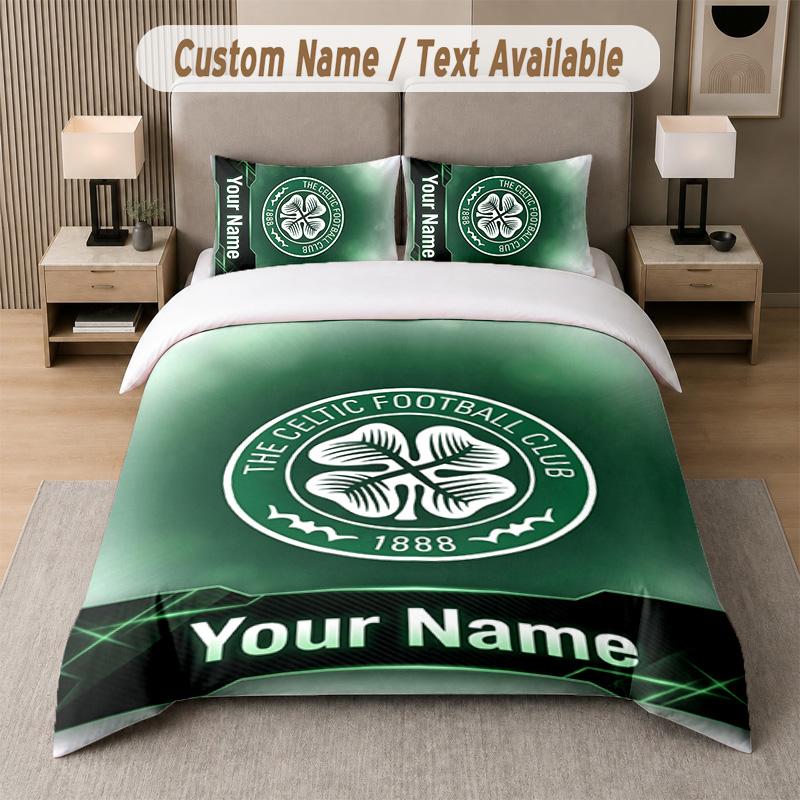 Celtic FC Design Bedding Set Custom Text 1 Duvet Cover & 2 Pillow Cases