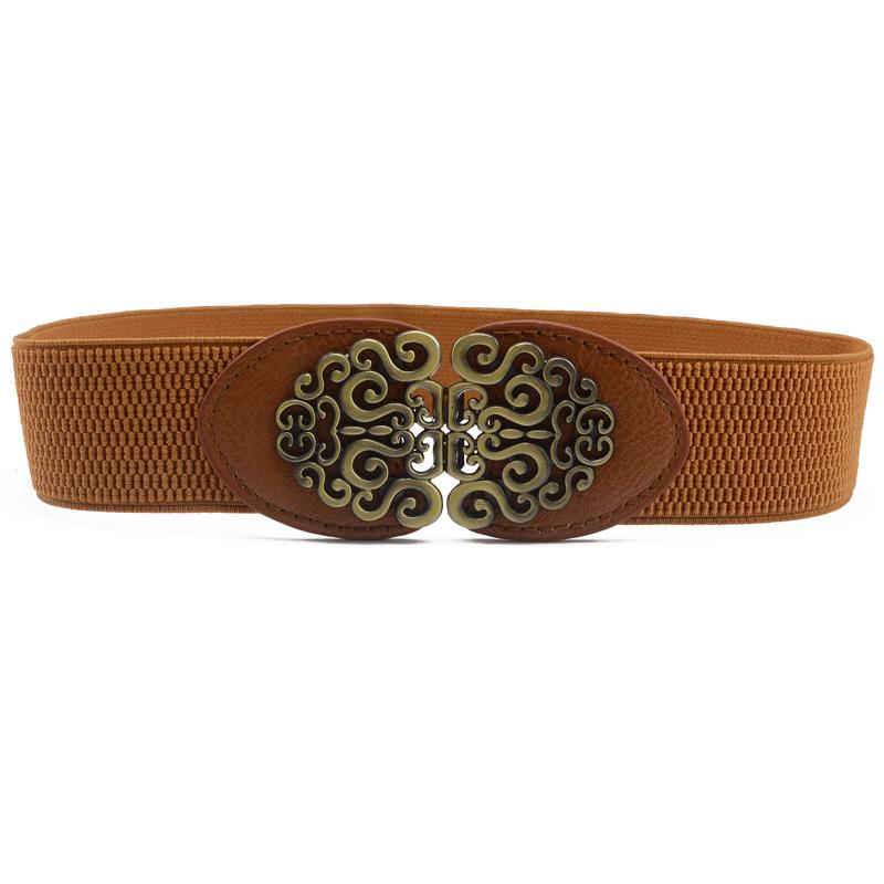 Корейский женский эластичный узкий пояс черного цвета - модный декоративный аксессуар для платья