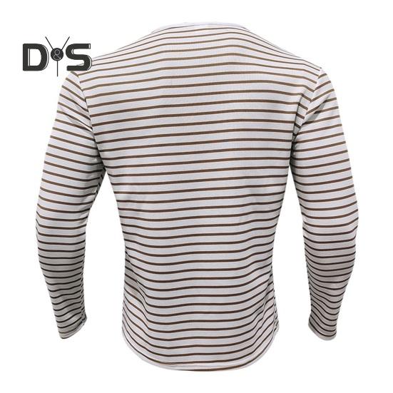 Осенне-весенний мужской топ с V-образным вырезом, полосатым принтом, цветной свитер с длинными рукавами, повседневная рабочая рубашка средней длины
