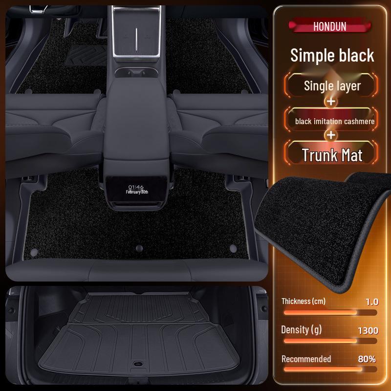 Коврики в салон XPeng P7 2025 TPE: Полный комплект ковровых покрытий для салона автомобиля