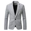 Men's Spring Casual Stand Collar Long Sleeve Single Breasted Suit