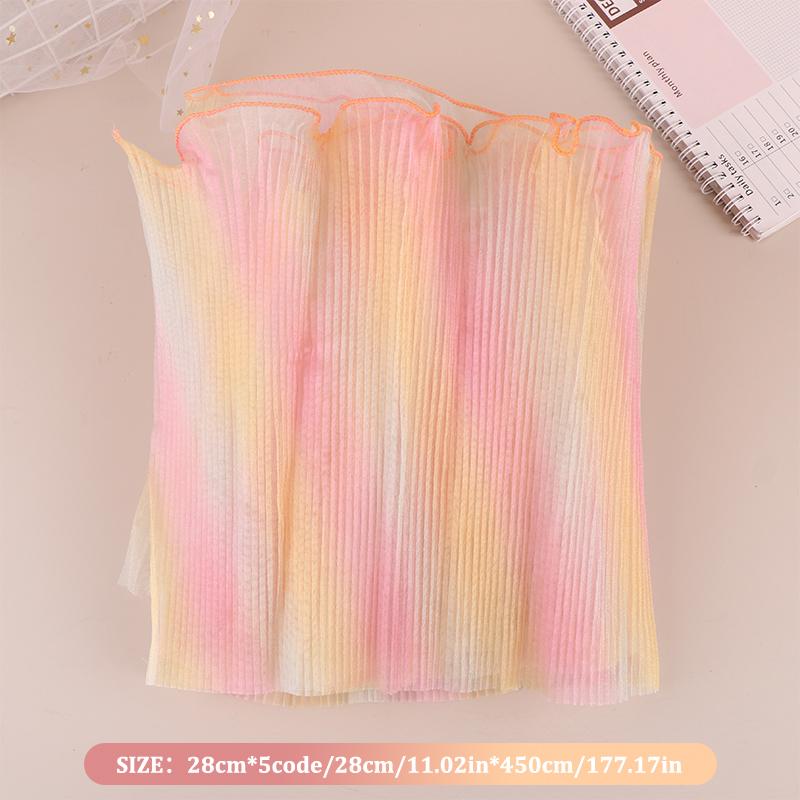 Волнистая пряжа Цветочное упаковочное покрытие Плиссированная пряжа Упаковка для букетов флориста Кружевная сетка DIY Цветы Подарочная обертка Материалы 28смx4.5М