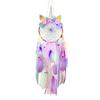 Dreamcatcher Unicorn Purple Flower Crown with LED Sensor