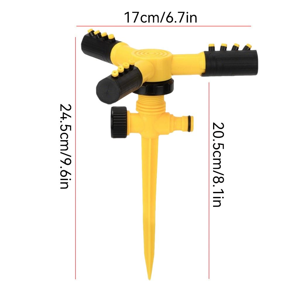 Upgrade Garden Sprinkler,Rotating Lawn Sprinkler For Yard 360-DegreeAutomatic Rotating Three-Fork Sprinkler Head Lrrigation Rota