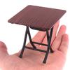 1:12 Dollhouse Mini Furniture Folding Table And Chair Set With 4 Stool Models