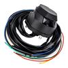 Heavy Duty 7 Pin Trailer Socket ABS Brass Extension Cable for Secure Vehicle Trailer Wiring Connector Adapter