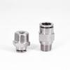 Пневматические фитинги M5 1/8" 1/4" 3/8" 1/2" BSPT Наружная резьба Никелированная латунь Быстроразъемное соединение Push-in Фитинг для воздуха Сантехника