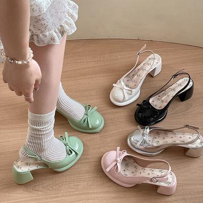 Летние сандалии с закрытым носком, женские, модные, на толстом каблуке, с ремешком на пятке, мюли, женские, для улицы, гладиаторские сандалии